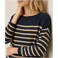 Pact Women's Organic Cotton Classic Fine Knit Wide Neck Sweater