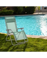 Durable Steel Zero Gravity Chair for Patio Poolside and Garden