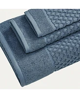 Linery & Co. Quick-Drying Cotton Diamond Waffle Textured Bath Towel, 54" x 27"