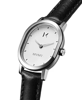 Mvmt Women's Carmel Oval Calfskin Leather Strap Watch