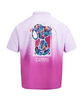 Freeze Max Men's Pink Peanuts Snoopy Club Paradiso Dreams Button-Up Shirt