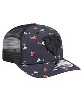 New Era Men's Navy/Black Chicago Bears Adventure Drinks Pattern 9SEVENTY Stretch-Snap Hat