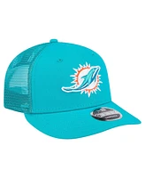 New Era Men's Aqua Miami Dolphins Low Profile 9FIFTY Snapback Hat