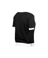 New Era Women's Black Colorado Avalanche Game Day Rhine Studs T-Shirt