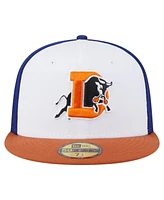 New Era Men's White/Orange Durham Bulls Authentic Collection 59FIFTY Hat