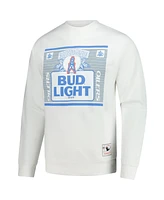 Mitchell & Ness x Bud Men's Light White Houston Oilers The Crest Pullover Sweatshirt