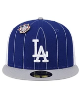 New Era Men's Dark Blue Los Angeles Dodgers Pinstripe 59FIFTY Hat