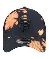 New Era Men's Black San Francisco Giants Bleached A-Frame 9FORTY Adjustable Hat