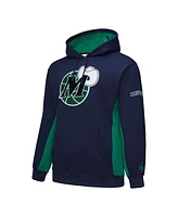 Mitchell & Ness Men's Navy Dallas Mavericks Hardwood Classics Team Origins Fleece Pullover Hoodie