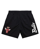 Mitchell & Ness Men's Black Chicago Bulls Team Essentials Nylon Shorts