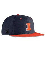 Nike Men's Navy Illinois Fighting Illini On-Field True Performance Baseball Fitted Hat
