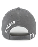 '47 Brand Women's Gray Pittsburgh Steelers Bright Side Clean Up Adjustable Hat
