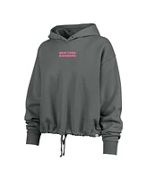 '47 Brand Women's Gray New York Rangers Bright Side Venice Cropped Pullover Hoodie