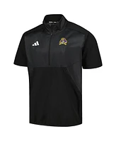 Adidas Men's Black Ecu Pirates Sideline Aeroready Raglan Short Sleeve Quarter-Zip Jacket