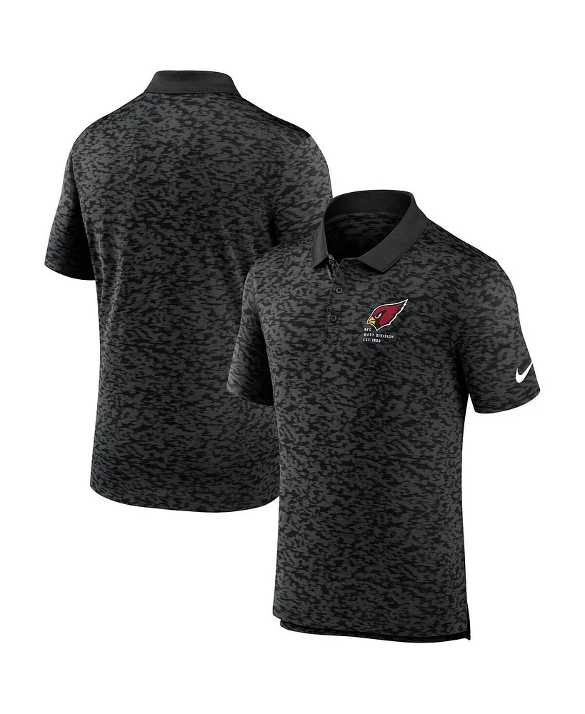 Nike Men's Black Arizona Cardinals Pique Fashion Performance Polo Shirt