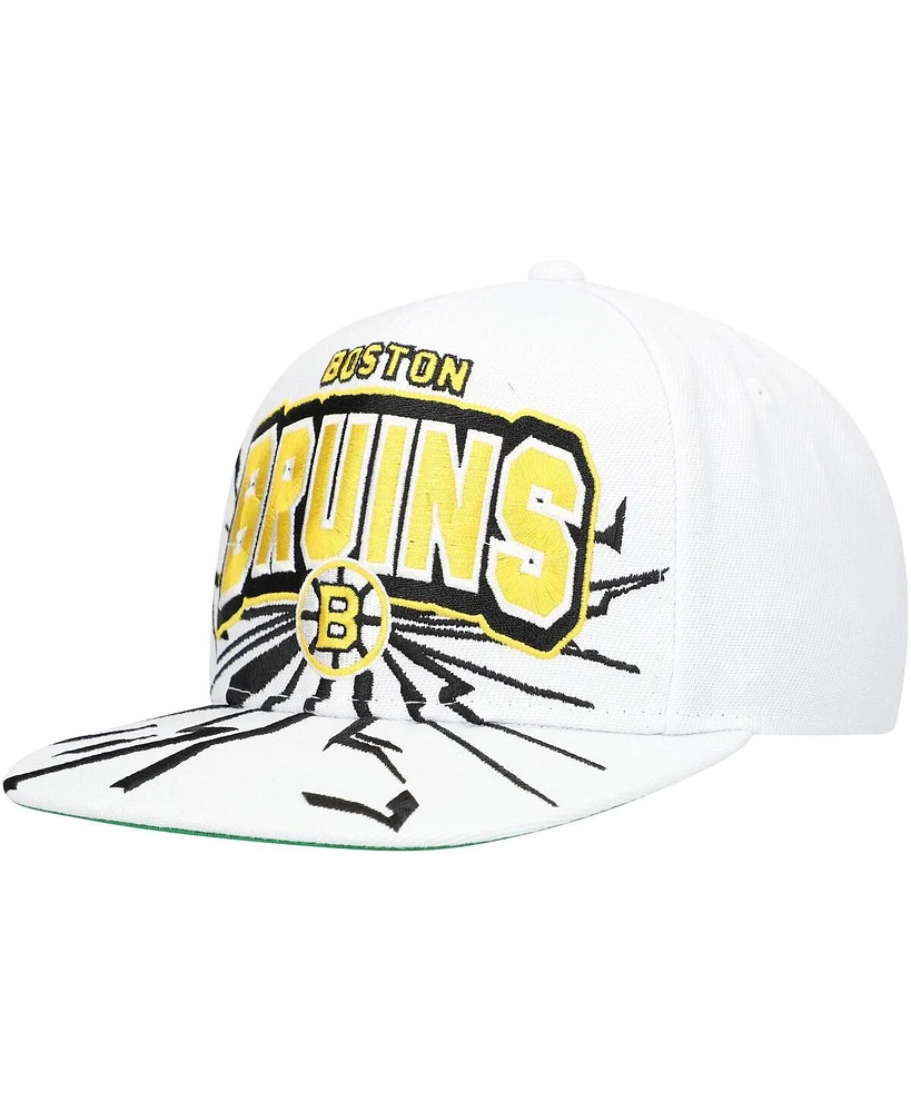 Mitchell & Ness Big Boys and Girls White Boston Bruins After Shock Snapback Hat