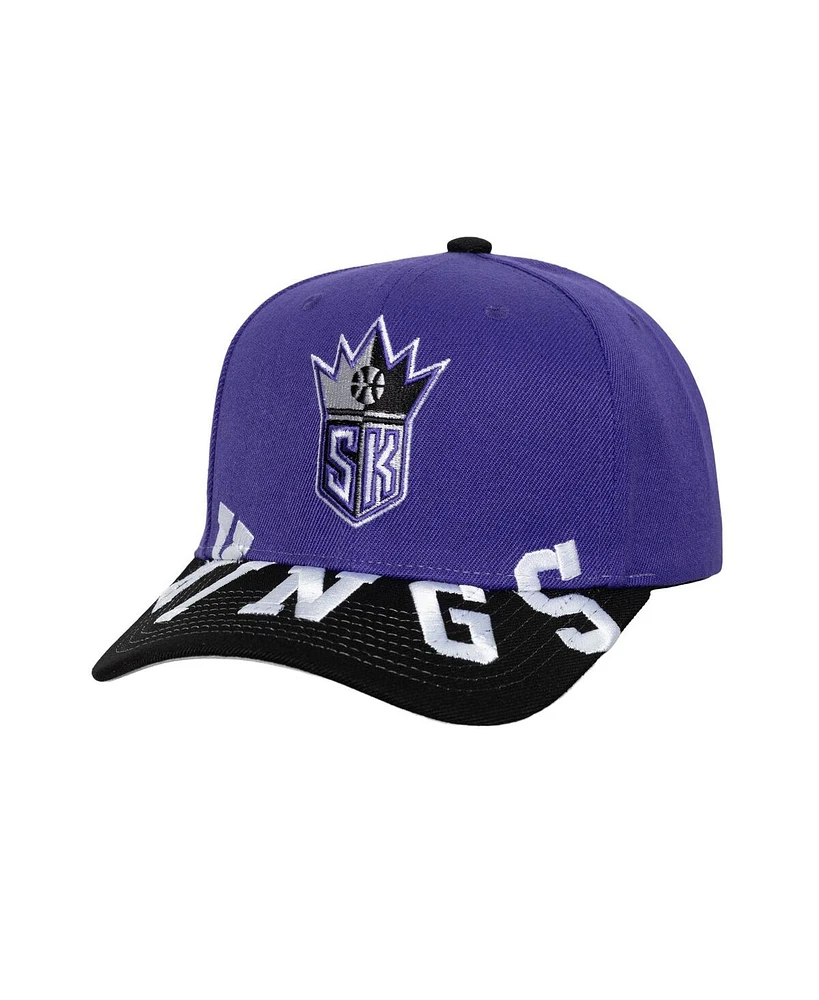 Mitchell & Ness Men's Purple/Black Sacramento Kings Under Arch Two-Tone Pro Crown Snapback Hat