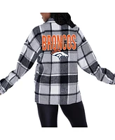 Gameday Couture Women's Gray Denver Broncos Field Side Fun Plaid Button-Up Overshirt