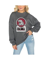 Gameday Couture Women's Charcoal Alabama Crimson Tide Drop Shoulder Fleece Pullover Sweatshirt