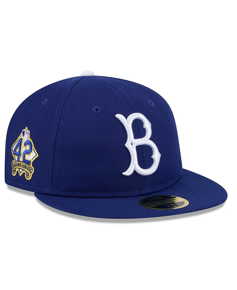 New Era Men's Royal Brooklyn Dodgers 2025 Jackie Robinson Day Retro crown 59FIFTY Unstructured Hat
