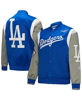 Mitchell & Ness Men's Royal/Gray Los Angeles Dodgers Cooperstown Collection Team Origins Satin Full-Snap Jacket
