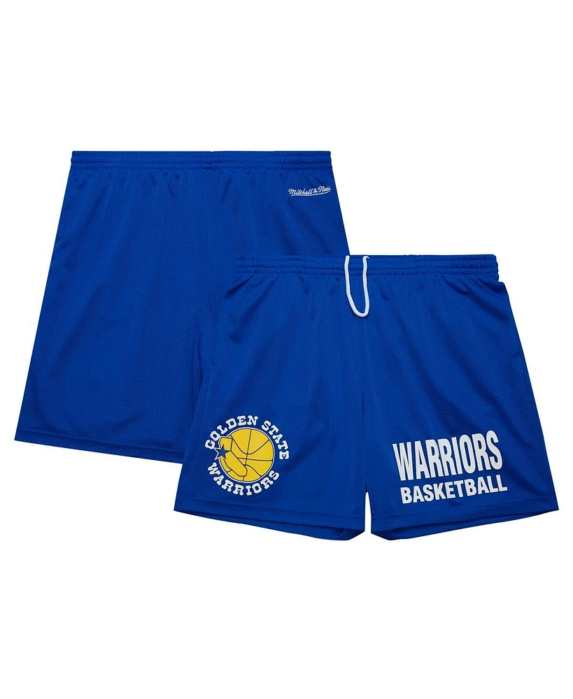 Mitchell & Ness Men's Royal Golden State Warriors Hardwood Classics Gameday Mesh Shorts