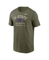 Nike Men's Olive Kansas State Wildcats 2024 Military Appreciation Performance T-Shirt