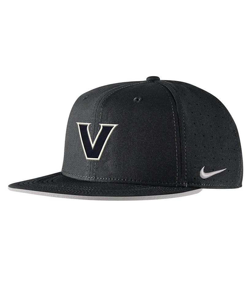 Nike Men's Black Vanderbilt Commodores On-Field True Performance Baseball Fitted Hat