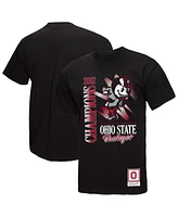 Mitchell & Ness Men's Black Ohio State Buckeyes Retro Brush Mineral Wash T-Shirt