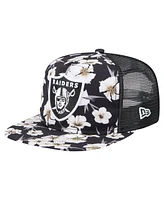 New Era Men's Black Las Vegas Raiders Adventure Pattern Golfer Snapback Hat