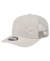 New Era Men's Natural Miami Dolphins Flawless 9SEVENTY Stretch-Snap Hat