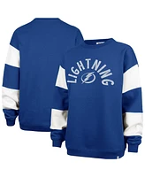 '47 Brand Women's Blue Tampa Bay Lightning Eephus Barred Pullover Sweatshirt