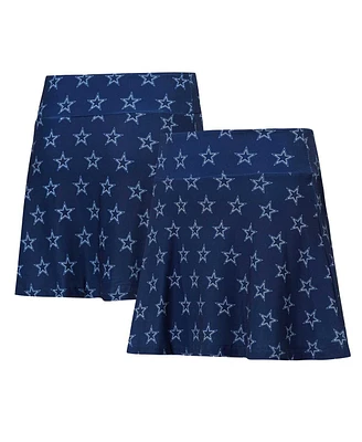 Concepts Sport Women's Navy Dallas Cowboys Record Allover Print Knit Sleep Skort