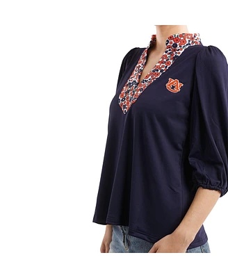 Smith & Quinn Women's Navy Auburn Tigers Tailgate Collection Eliza Top