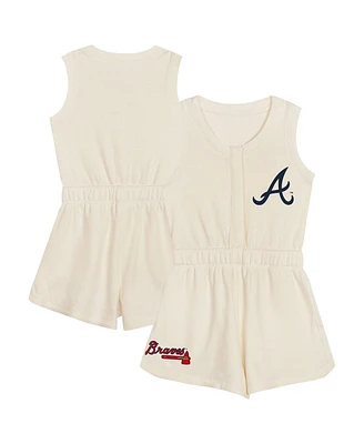 Outerstuff Toddler Cream Atlanta Braves Power Tank Romper