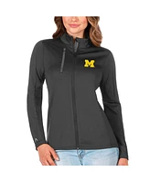 Antigua Women's Graphite/Silver Michigan Wolverines Generation Full-Zip Jacket