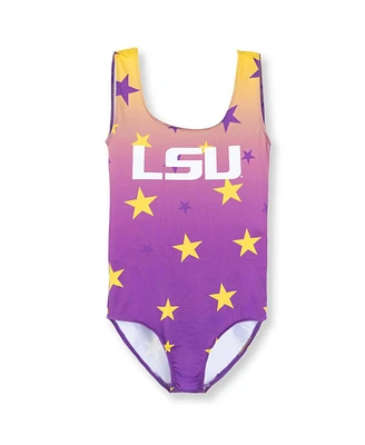 ZooZatz Big Girls Purple Lsu Tigers Dance Leotard