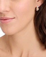 kate spade new york Small Pave Knot Hoop Earrings, 0.62"