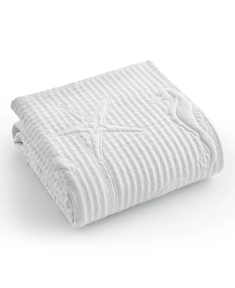Levtex Cross Stitch Reversible Quilted Throw, 50" x 60"