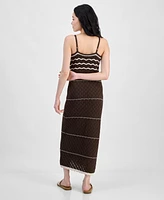 Freshman Juniors' Sleeveless Crochet Midi Dress