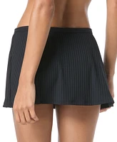 Michael Kors Women's Ribbed Side-Slit Swim Skirt