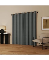 Sarasi Contrast Tweed Magnetic Closure 100% Blackout Grommet Curtain Panel