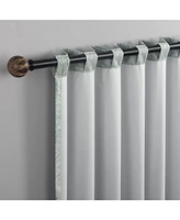 Coppa Leaf Motif Magnetic Closure 100% Blackout Back Tab Curtain Panel