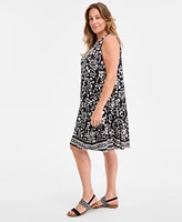Style & Co Plus Printed Sleeveless Dress, Exclusively at Macy's