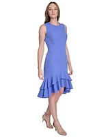 Tommy Hilfiger Women's Jacquard Tiered High-Low Hem Dress