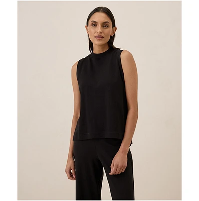 Pact Women's Organic Cotton Airplane Mock Neck Shell