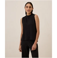 Pact Women's Organic Cotton Airplane Mock Neck Shell