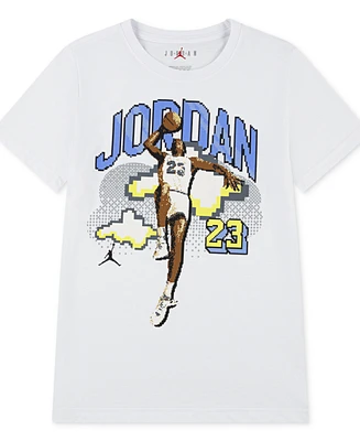 Jordan Big Boys Short-Sleeve Pixel Graphic T-Shirt