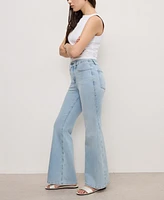 Good American Petite Soft-Tech Mid-Rise Flare-Leg Jeans