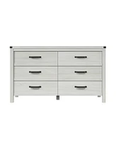 Classic Solid Wood Double Dresser with Smooth Glide Drawers